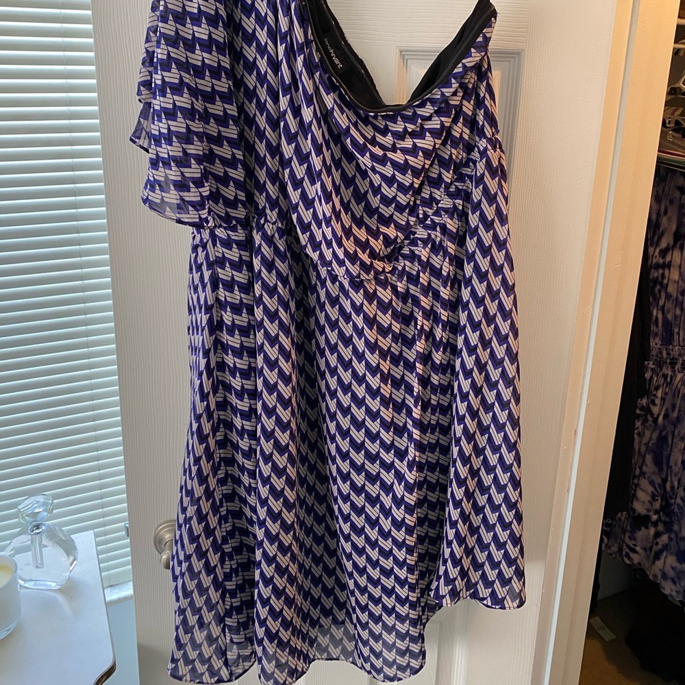 Geometric One Shoulder Dress